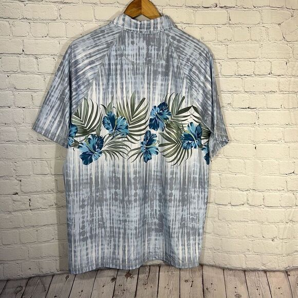 Tommy Bahama Polo Shirt Men's Large Tidepool Royale UPF 30 Islandzone - Picture 4 of 6